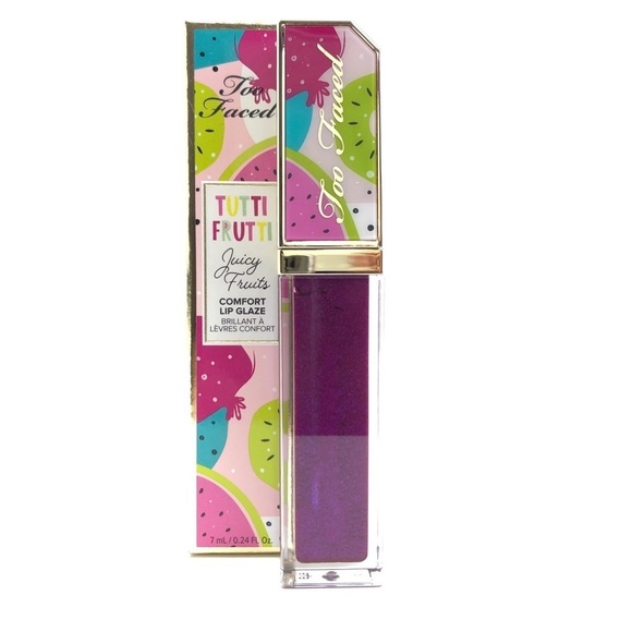 Too Faced Tutti Frutti Shimmer Lip Gloss Plum Crazy Purple Shimmer - Picture 3 of 7